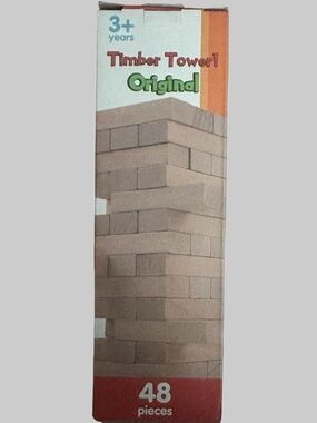 Original Wooden Block Game - Natural Brown